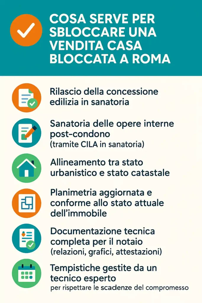 Vendita casa bloccata Roma