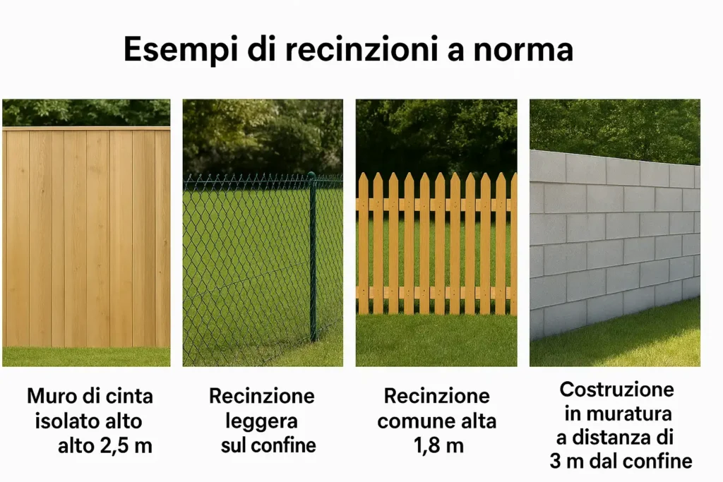 Distanza dal confine recinzione