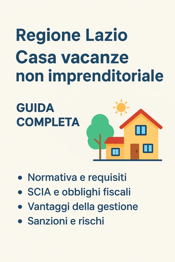 Regione Lazio casa vacanze non imprenditoriale