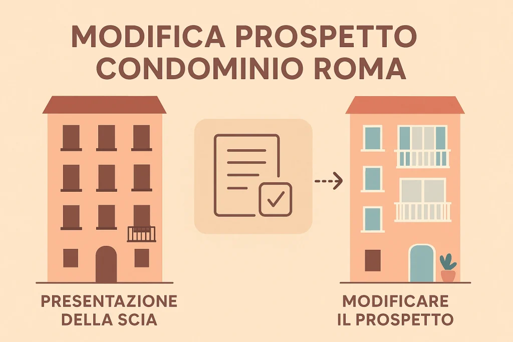 Modifica prospetto condominio Roma