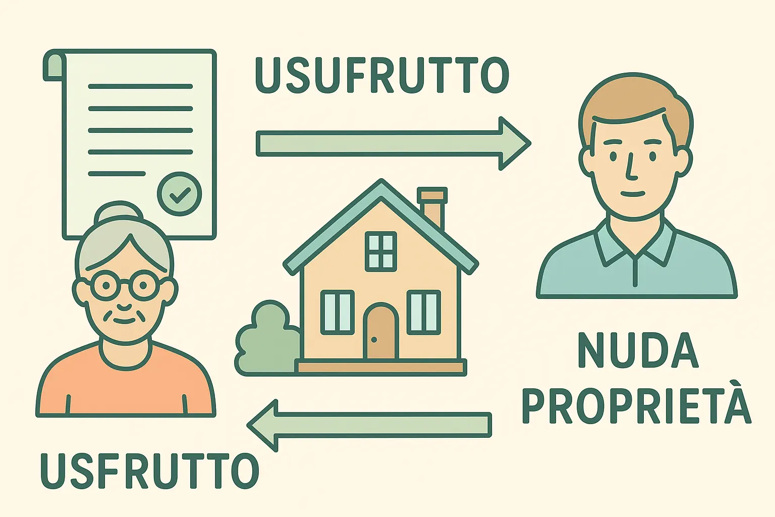 Trasferimento d’usufrutto e nuda proprietà a Roma