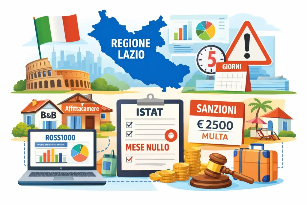 Mancata comunicazione ospiti Regione Lazio