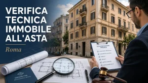 Verifica tecnica immobile all’asta a Roma con controllo di planimetria, documenti urbanistici e catastali